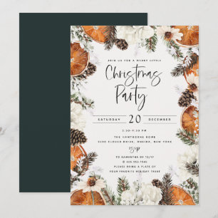 Orange épicé Fête de Noël Invitation