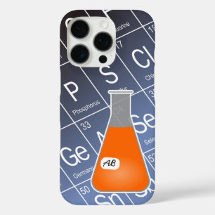 Orange Erlenmeyer Flask (with Initials) Chemistry iPhone 16 Pro Case