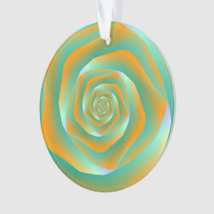 Orange et vert Spiral Rose Orange