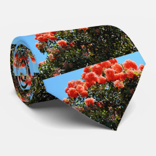 Orange Eucalyptus Flower Tree, Tie