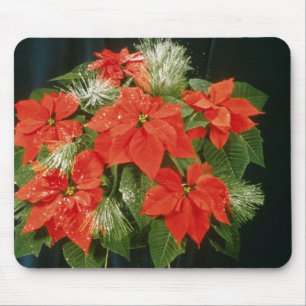 Orange Euphorbia Pulcherrima 'Dark Red' (Poinsetti Mouse Pad