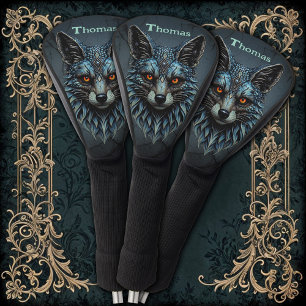Orange eyes, cool fur: The dazzling fox. Golf Head Cover