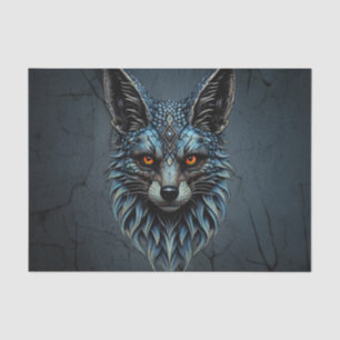 Orange eyes, cool fur: The dazzling fox. Tissue Paper