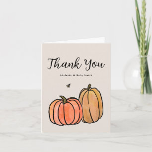 Orange Fall Citrouille Merci Note