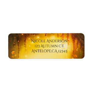 Orange Fall Rustic Enchanted Forest Invitation