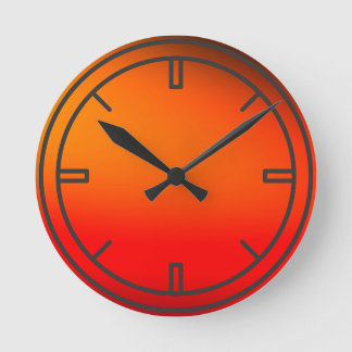 Orange fantastic colors Wall Clock