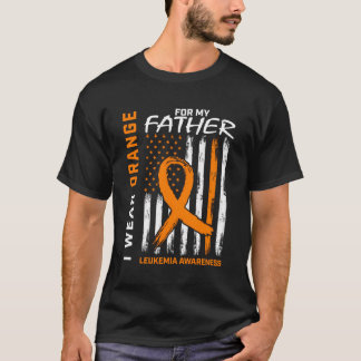 Orange Father Dad Leukaemia Awareness Products Us T-Shirt
