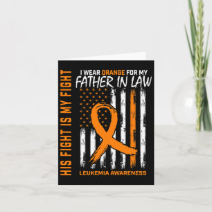 Orange Father In Law Leukaemia Cancer Awareness Am Card