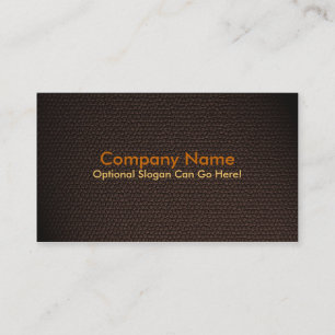 Orange Faux Leather Business Card Design