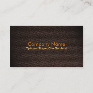 Orange Faux Leather Business Card Design