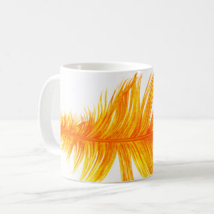 Orange Feather Coffee Mug