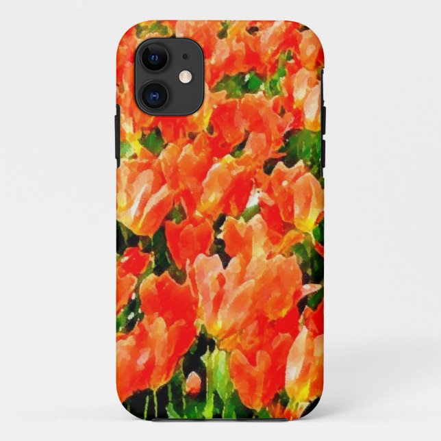 Orange field of tulips Case-Mate iPhone case (Back)