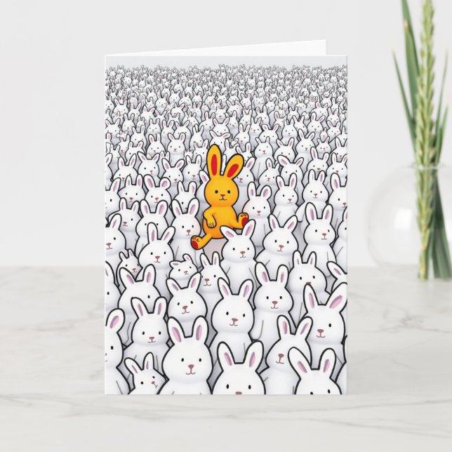 Orange Figure Pattern Card (Front)