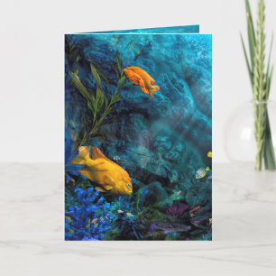 ORANGE FISH BLUE OCEAN CARD