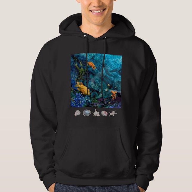 ORANGE FISH BLUE OCEAN HOODIE (Front)
