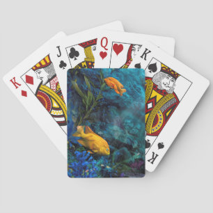 ORANGE FISH BLUE OCEAN PLAYING CARDS