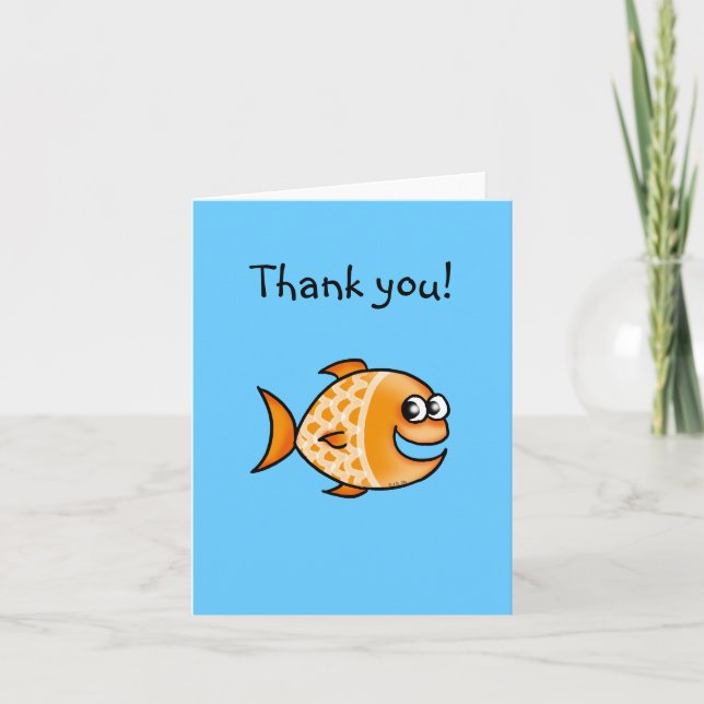 Orange fish thank you card (Front)