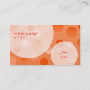 Orange Fizz business card template bubbles