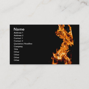 Orange flame business card
