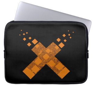 Orange Flame Death Cult Ritual Cross Fire Torch  H Laptop Sleeve