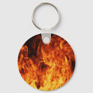 Orange flame keychain