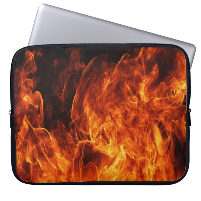 Orange flame laptop sleeve (Front)