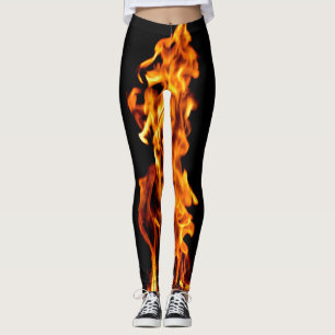 Orange flame leggings