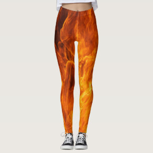 Orange flame leggings