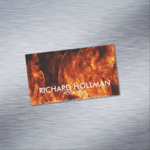 Orange flame 	Magnetic business card