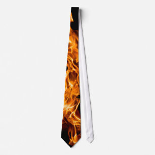 Orange flame tie