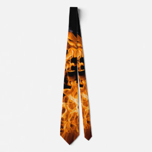Orange flame tie