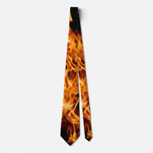 Orange flame tie
