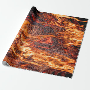 Orange flame wrapping paper