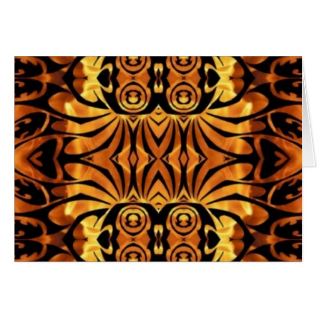 orange flames Native totem pole tribal pattern (Front Horizontal)