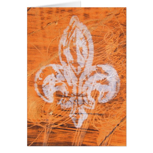 Orange Fleur-de-lis Médias mixtes (Devant)