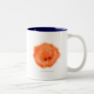 Orange Floor Nibbler Critter Two-Tone Coffee Mug