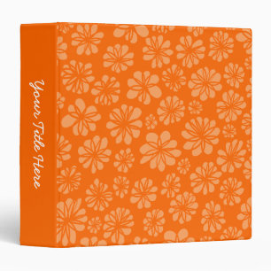 Orange Floral (1.5in) Binder