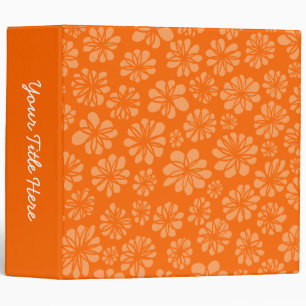 Orange Floral (2.0in) Binder