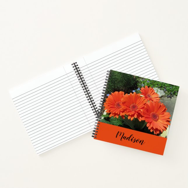 Orange Floral Photography  Notebook (Inside)
