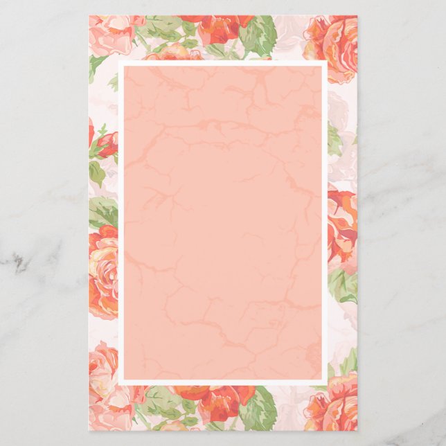 Orange floral rose (Front)