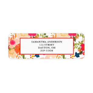 Orange Floral Watercolor 