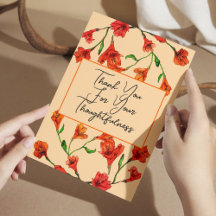 Orange Floral Watercolor Wedding