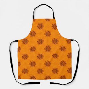 Orange flower apron
