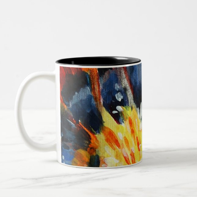 Orange Flower Art  Mug (Left)