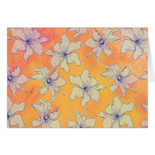 Orange Flower Card (Front Horizontal)