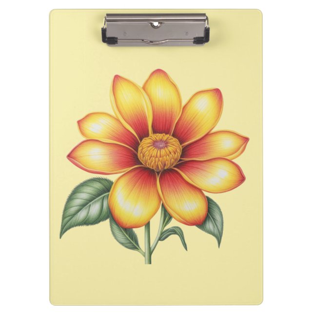 Orange Flower Clipboard (Front)