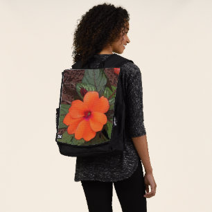 Orange Flower Closeup Backpack