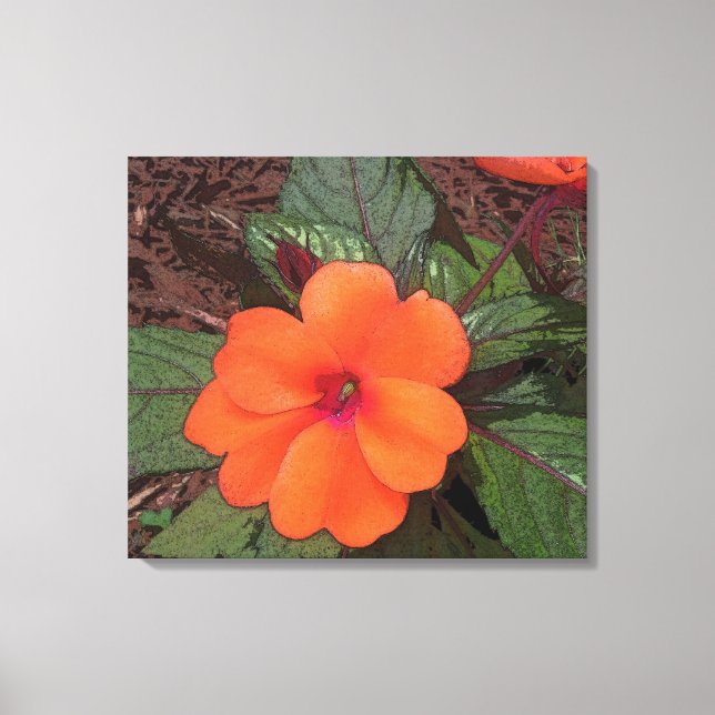 Orange Flower Closeup Canvas Print (Front)