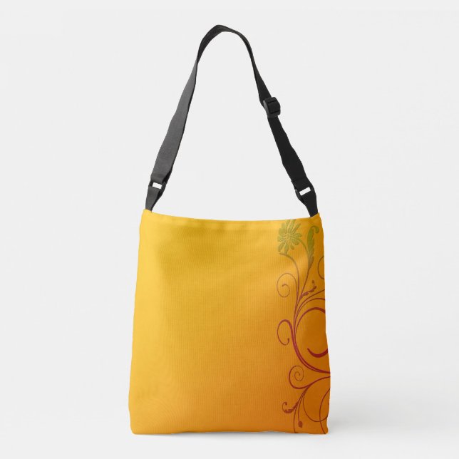 Orange Flower Crossbody Bag (Back)