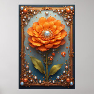 Orange Flower for Luxury Home Decor & Gift 🌸🖼️